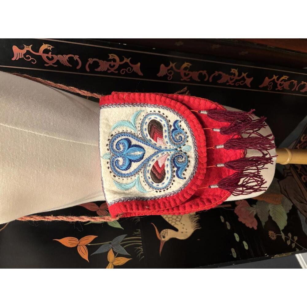 Vintage Embroidered Fringe Crossbody Bag | Boho Folk Festival Textile